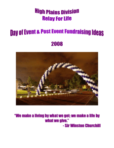 Relay For Life Fundraising Ideas