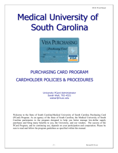 PCard Manual - Medical University of South Carolina