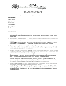 Guidelines for Writing Team Contract