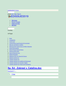 EDISSUES519 - Sp. Ed - Zobrest v. Catalina