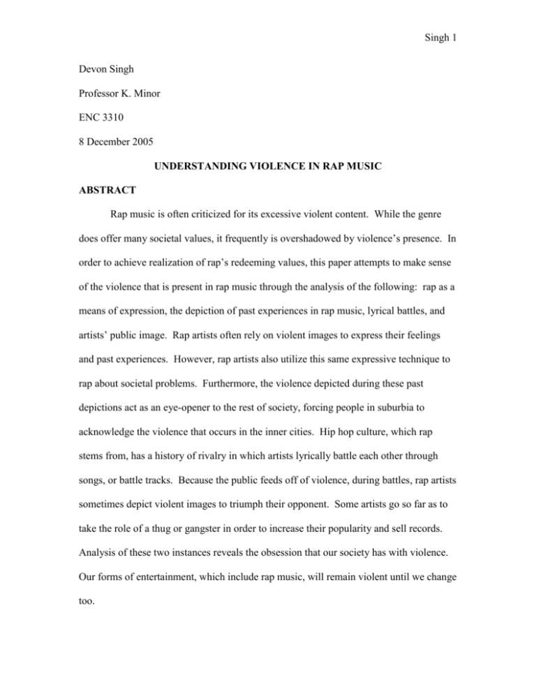 research paper about rap music