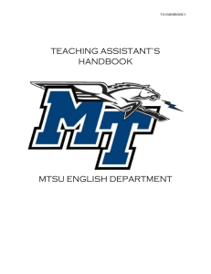 TA Handbook - Middle Tennessee State University