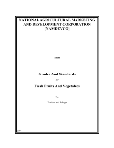 Grades and Standards - The National Agricultural Market