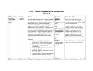 Living Learning Community objectives