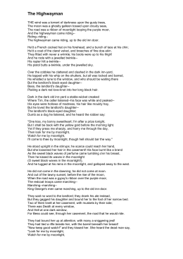 The highwayman essay