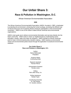 Race & Pollution In DC - African American Environmentalist