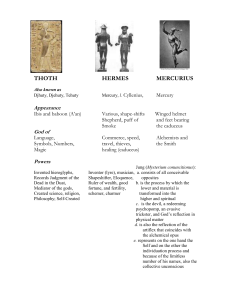 Thoth, Hermes, Mercuris