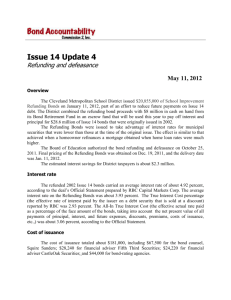 Issue 14 Update 4, Refunding and defeasance (5/11/12)