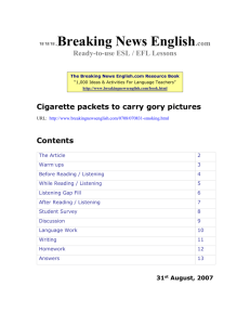 Cigarette packets to carry gory pictures