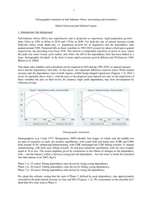 Demographic transition in Sub Saharan Africa