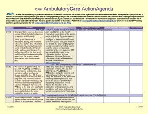 ISMP Ambulatory Care Action Agenda