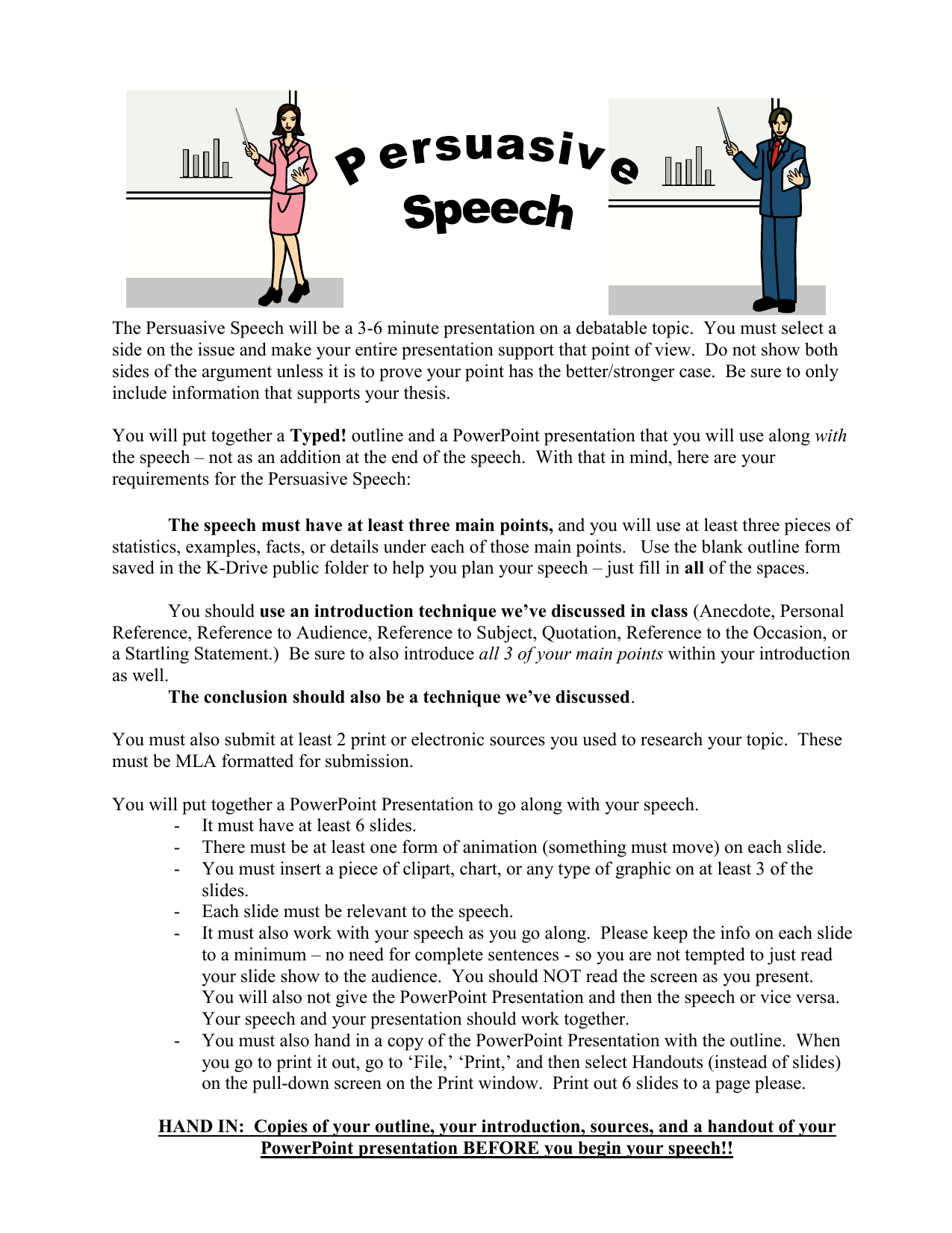 persuasive speech reading