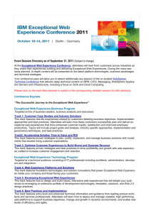 Track 5: Developing Exceptional Web Experiences