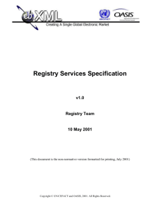Registry Services Specification