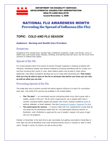 national flu awareness month - Georgetown University Center Child