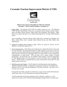 11-7-13 CTID Meeting Minutes - Coronado Tourism Improvement