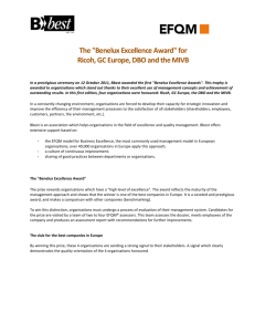 Benelux Excellence Award