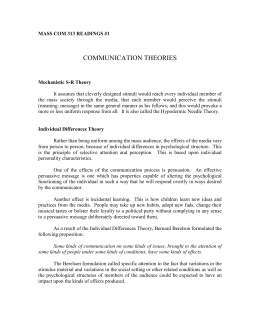 Lasswell's Model of Communication