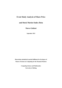 2 Event Study Analysis - Department of Computing Science and