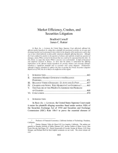 Market Efficiency Crashes and Securities