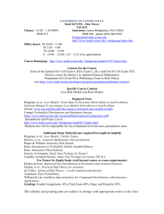 syllabus for the course - University of Connecticut