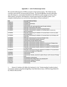 Appendix 1 – List of colonoscopy terms We used the following list of