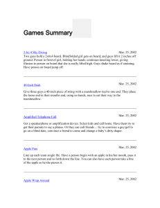 Games Summary - Summit View Church