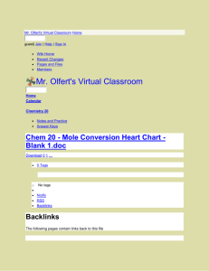 Chem 20 - Mole Conversion Heart Chart - Blank 1