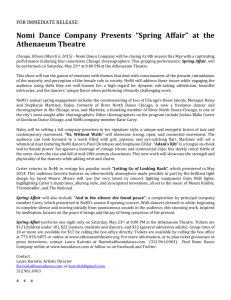 Spring Affair press release and ticket information