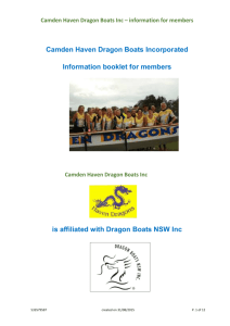 Haven Dragons booklet 2015_16 - Camden Haven Dragon Boat