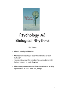 bio rhythms worksheet( LRA) 2012