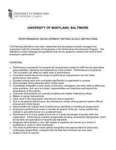 Rating Scale Definition - University of Maryland, Baltimore