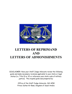 LETTERS OF REPRIMAND