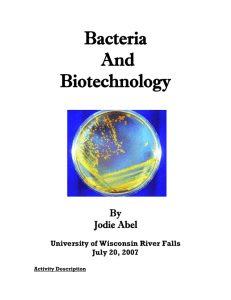 Bacteria - biotechforteachers