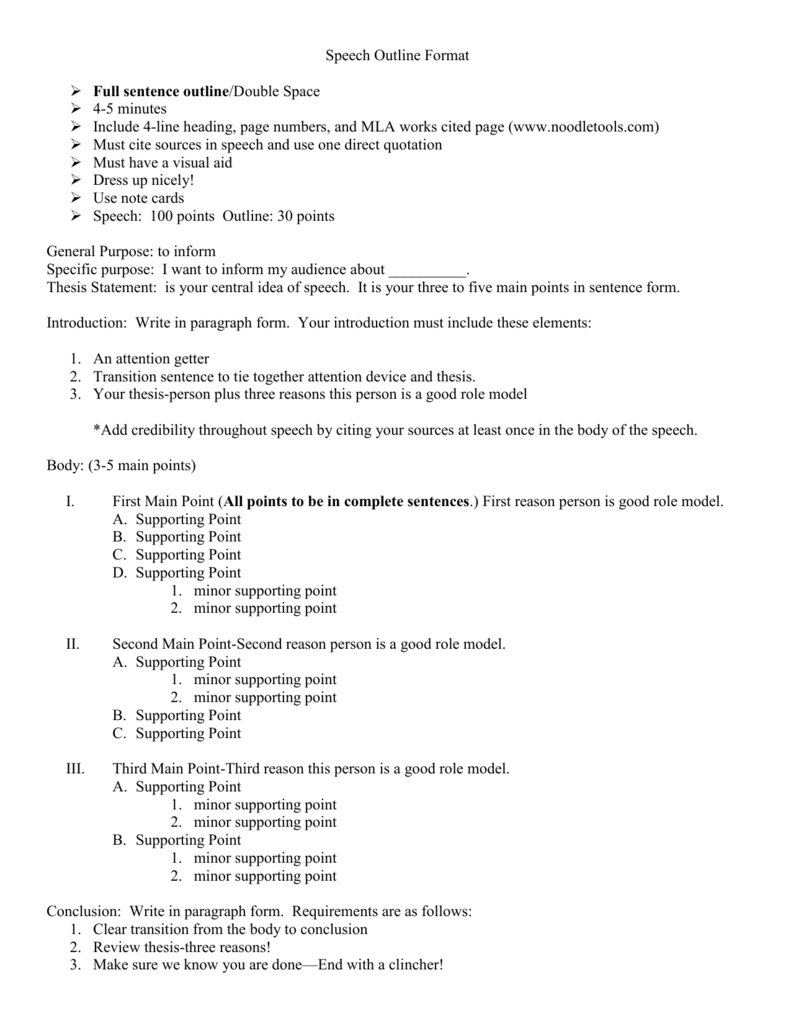 speech outline