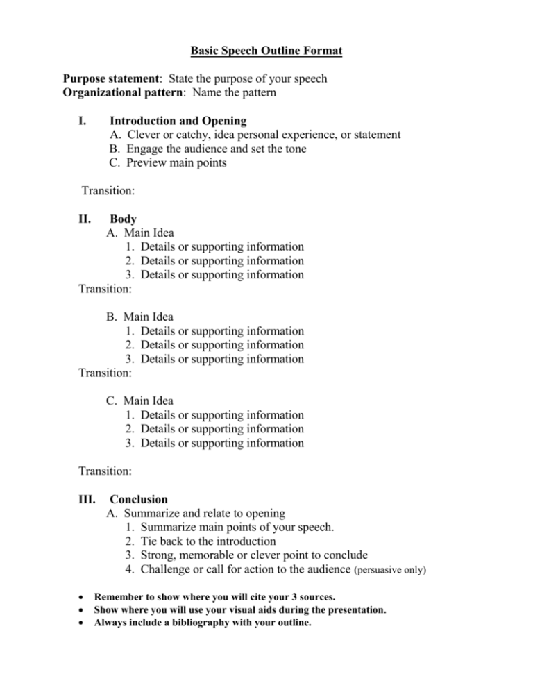Speech Outline Edgestorm