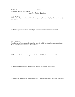 How To Make A Thesis Statement For An Essay Othello Act Questions R Essay About Healthy Food also Persuasive Essay Thesis Sacrifice In Othello Essay In English Language