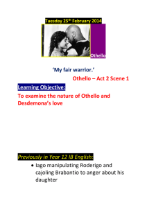 Othello – IB English A1 – Oral Commentary