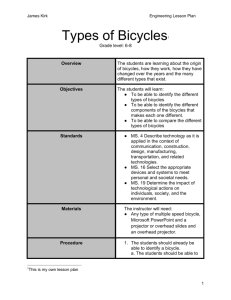 Types of Bicycles Lesson Plan (Google Documents)