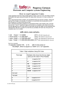 How to read Capacitor Codes