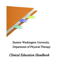 Clinical Education Handbook Jan 5 2009