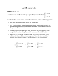 Solutions that are straight lines in the phase plane for Systems of the