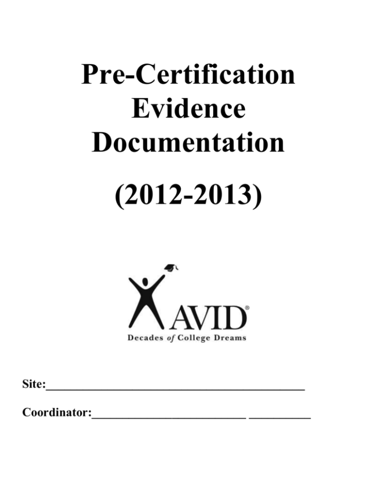 pre-certification-evidence-document-2012-2013