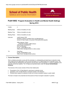 University of Minnesota - School of Public Health