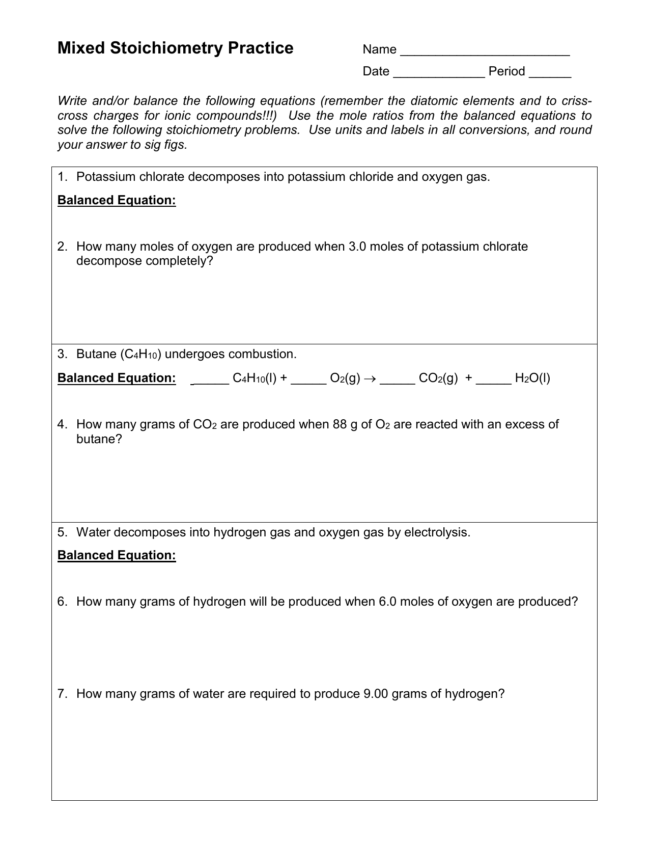 mixed-stoichiometry-worksheet-detailed-answer-key-distance-learning