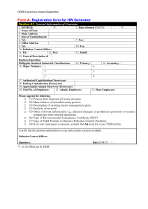 Form A: Registration form for HW Generator