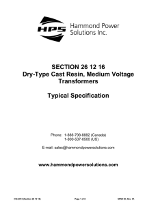 Dry-Type Cast Resin, Medium Voltage