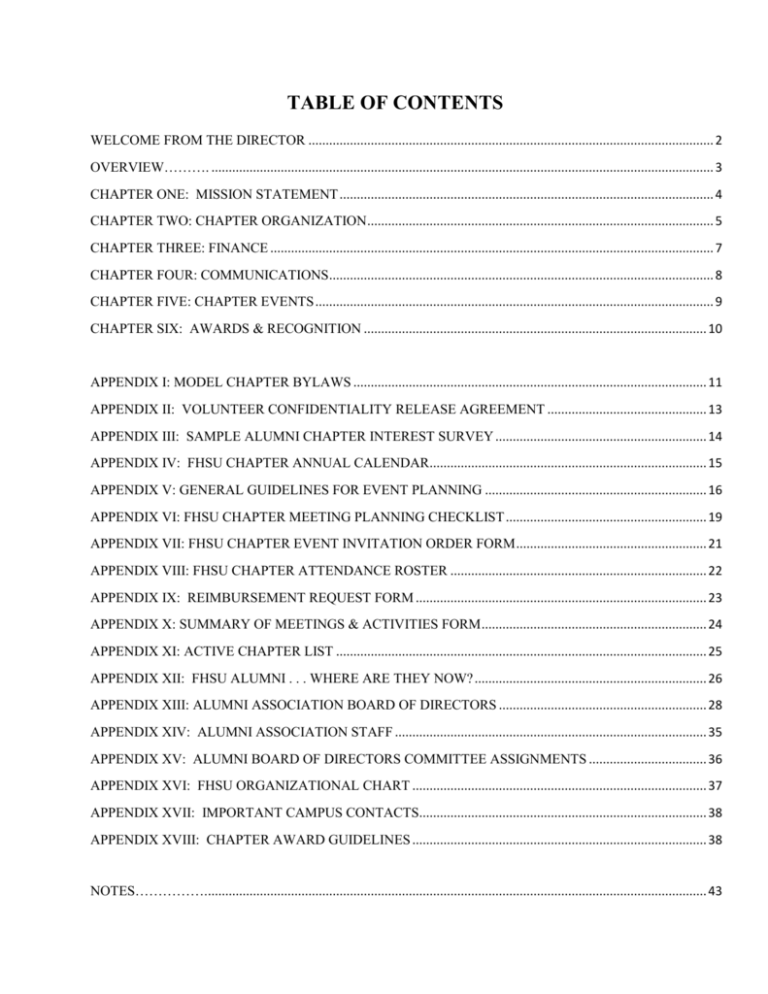 Appendix I: Model Chapter Bylaws