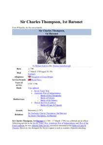Sir Charles Thompson, 1st Baronet
