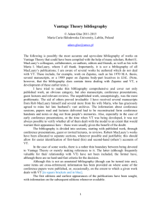 Vantage Theory bibliography - System ZEUS UMCS